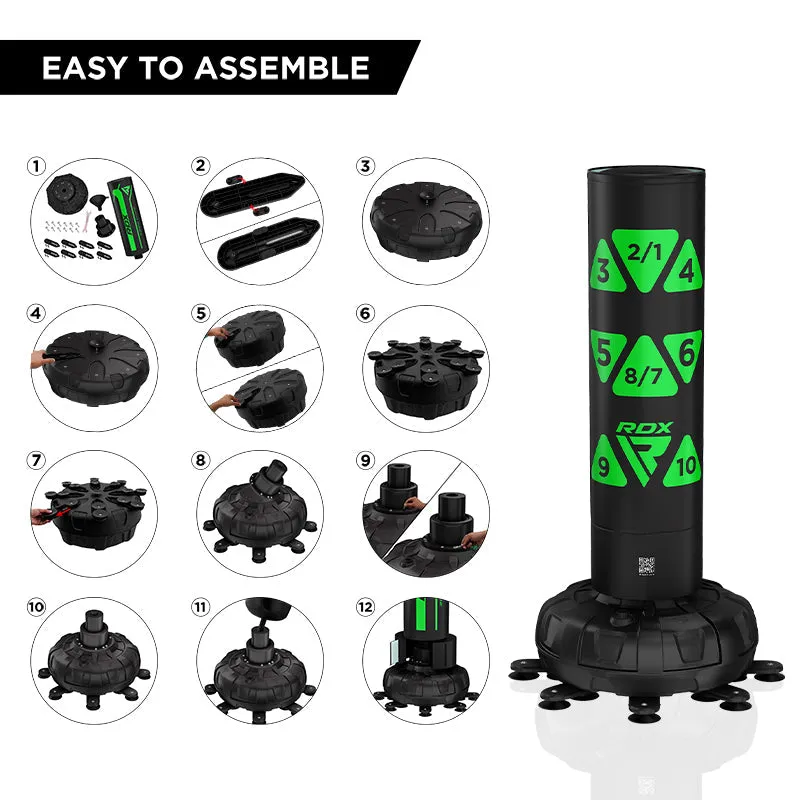 RDX KT Ronin sacco boxe autoportante verde 6FT guantoni