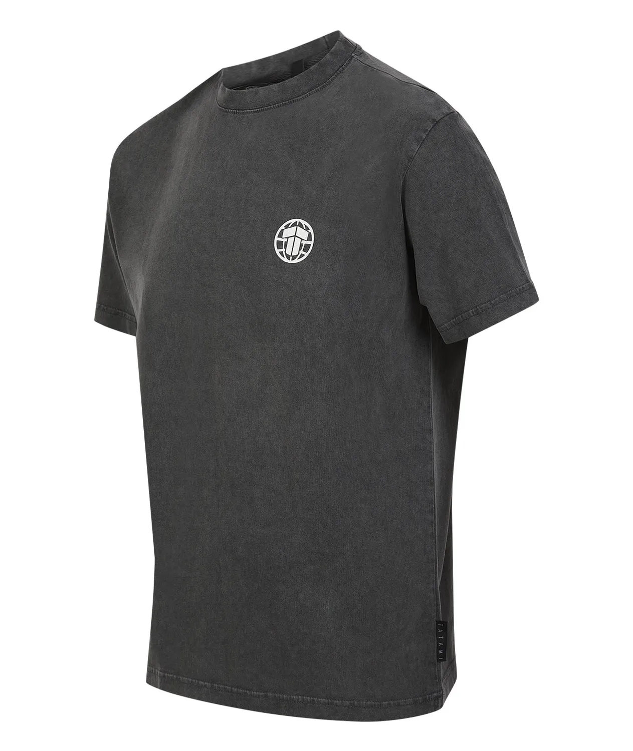 Tatami Globe Stonewashed T-Shirt Maglietta Grigia 210gsm