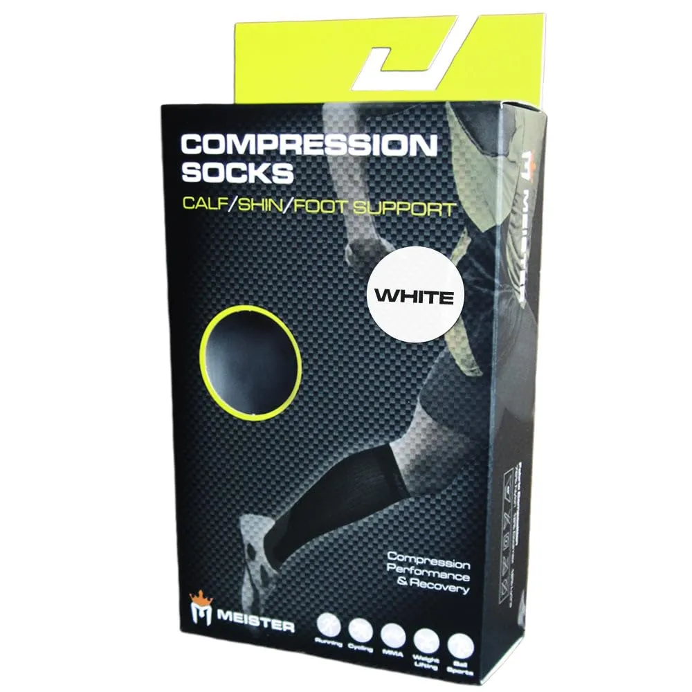 Meister calze compressione S bianche coppia 20-25 mmHg