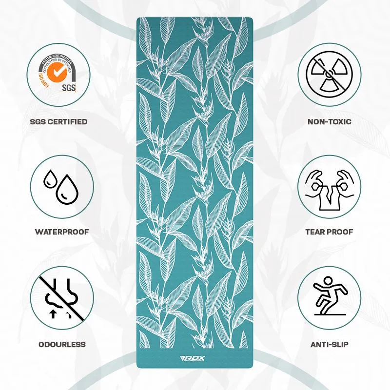 RDX D4 Tappetino Yoga TPE Blu 6mm Antiscivolo