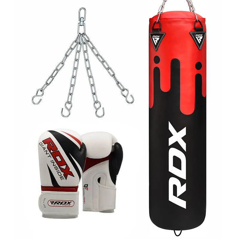 RDX F9 Sacco da Boxe con Guanti Maya Hide Kit 3 Pezzi