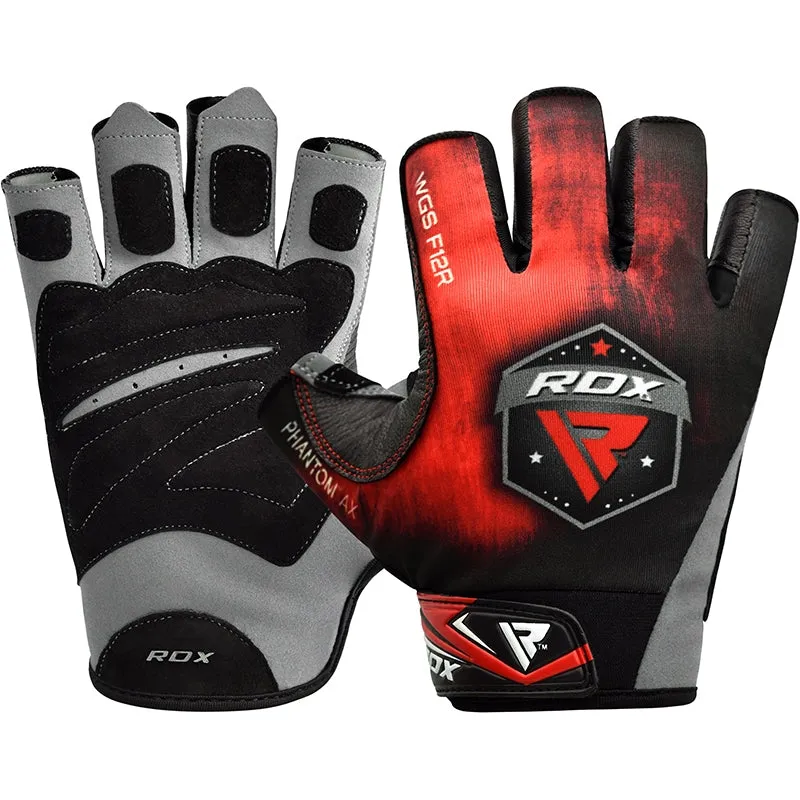 RDX F12 Guanti Palestra Lycra neri traspiranti