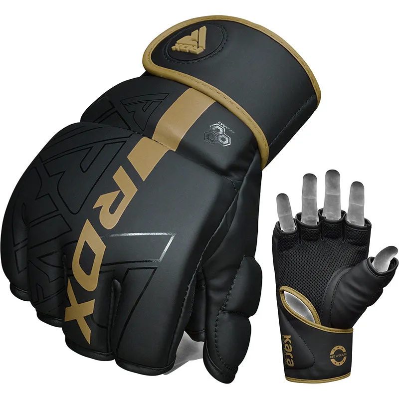 RDX F6 Kara guanti MMA grappling neri