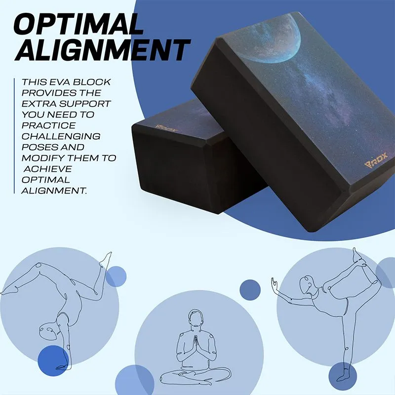 RDX D8 Blocco Yoga in Schiuma EVA Nero Singolo Antiscivolo