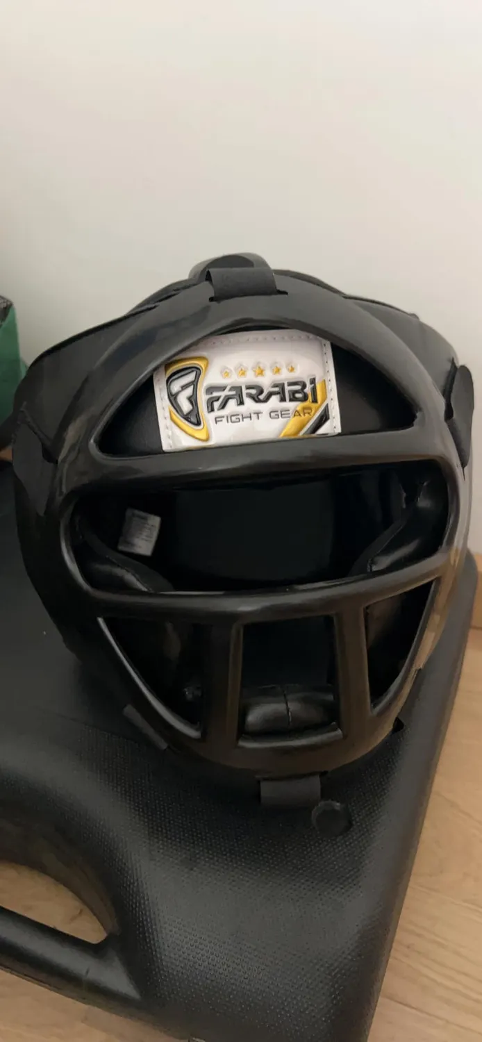 Farabi Caschetto Boxe Protezione Testa Pelle Sintetica