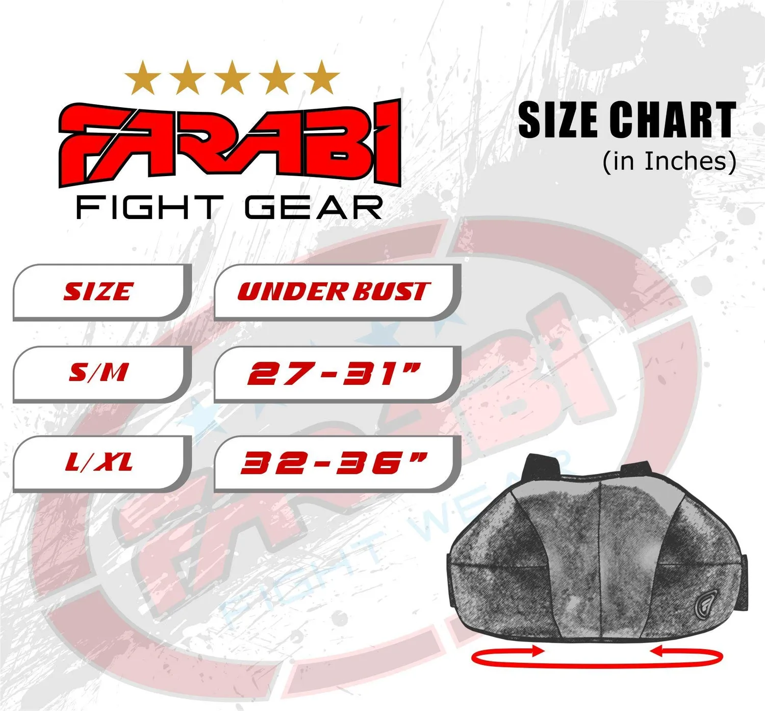 Farabi RGM Pettorina Boxe Donna Bianca Protezione Seno