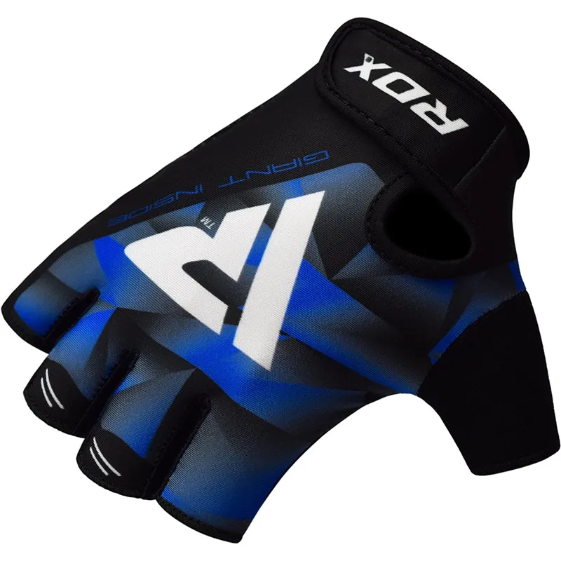 RDX F4 guanti palestra senza dita presa gommata