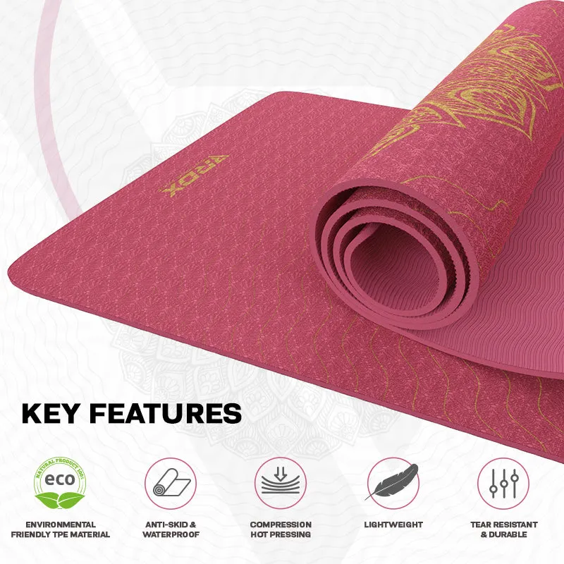 RDX D7 Tappetino Yoga TPE 6mm Rosa
