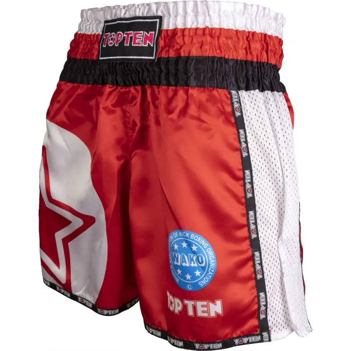 TOP TEN WAKO Star shorts kickboxing poliestere