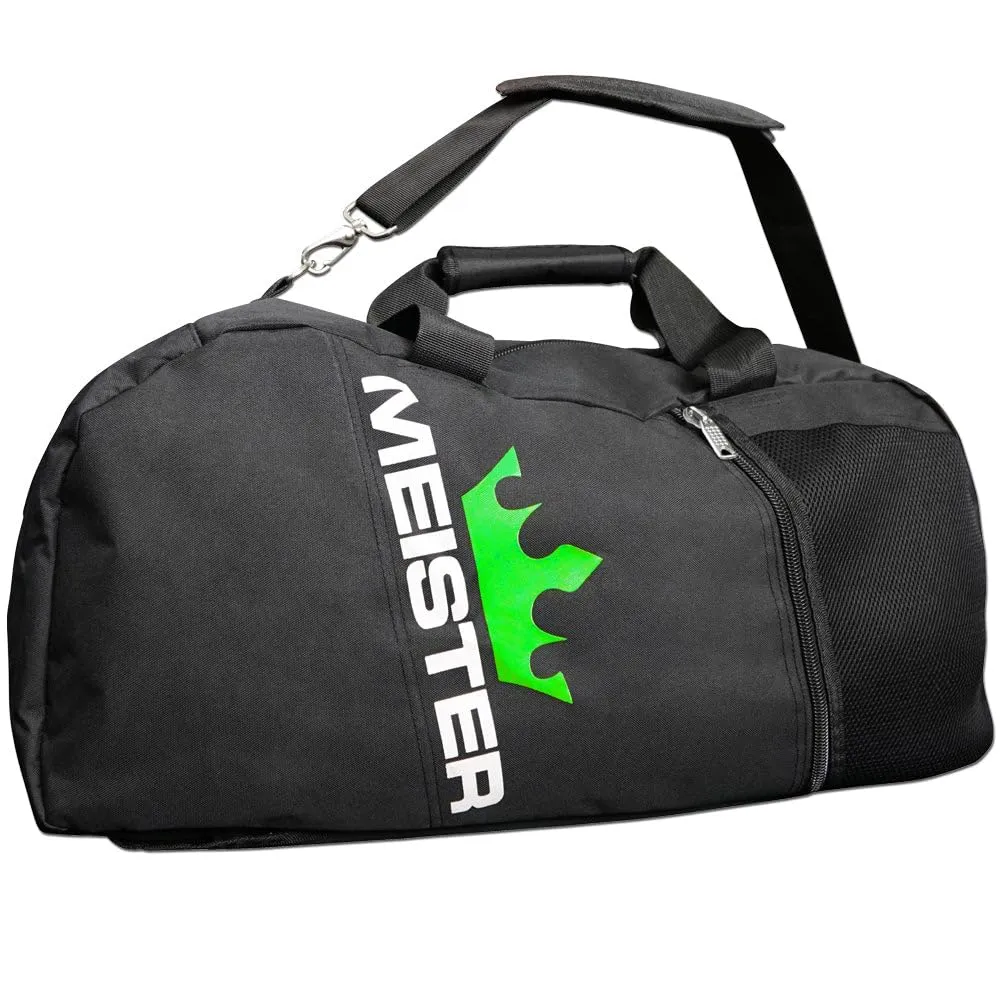 Meister Ventilato Borsone Zaino Nero Verde 66 cm