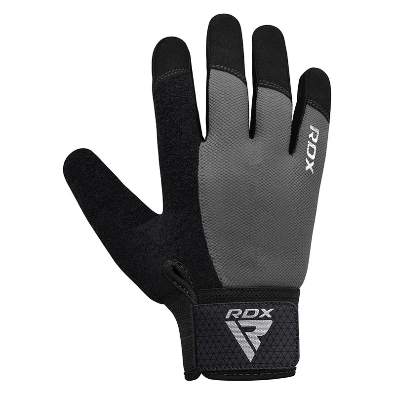 RDX W1F guanti palestra dita intere touchscreen neri