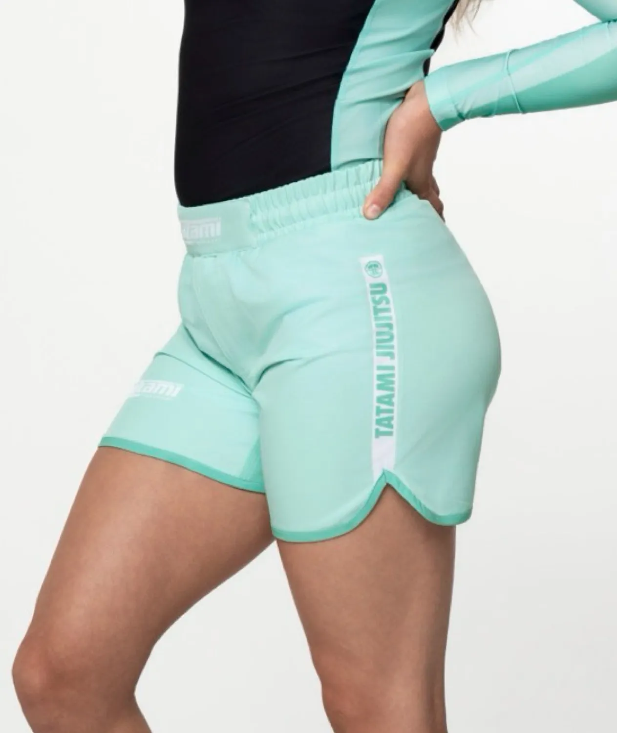 Tatami Ladies Contrast High Cut shorts grappling menta