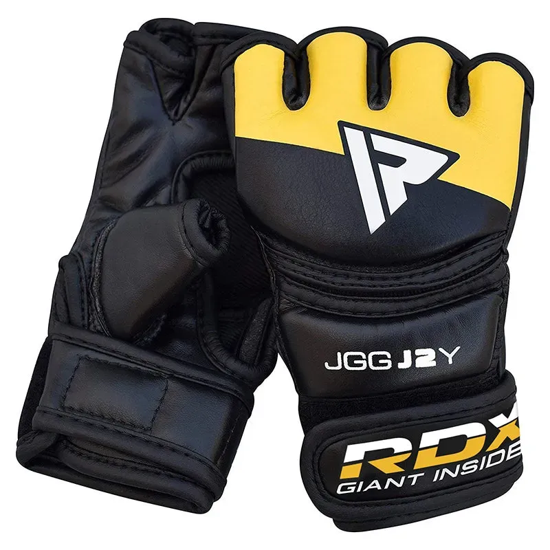RDX J2 Guanti MMA Grappling Bambino Maya Hide