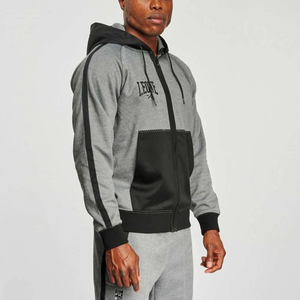 Leone1947 Melange felpa uomo taglia M con cappuccio zip