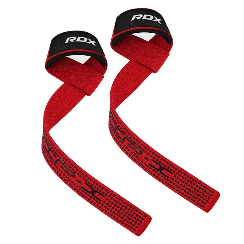 RDX S4 Cinghie Sollevamento Pesi Nere Cotone Traspirante