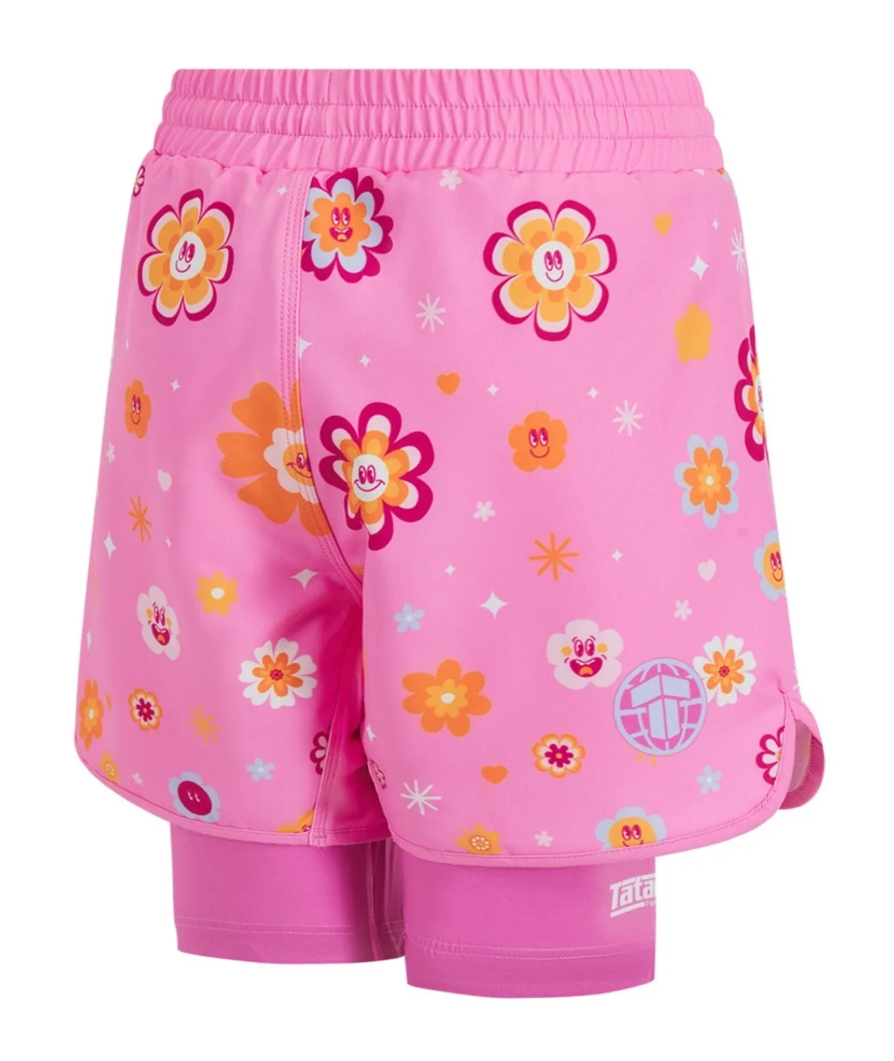 Tatami Flower Power pantaloncini no-gi donna rosa riciclati