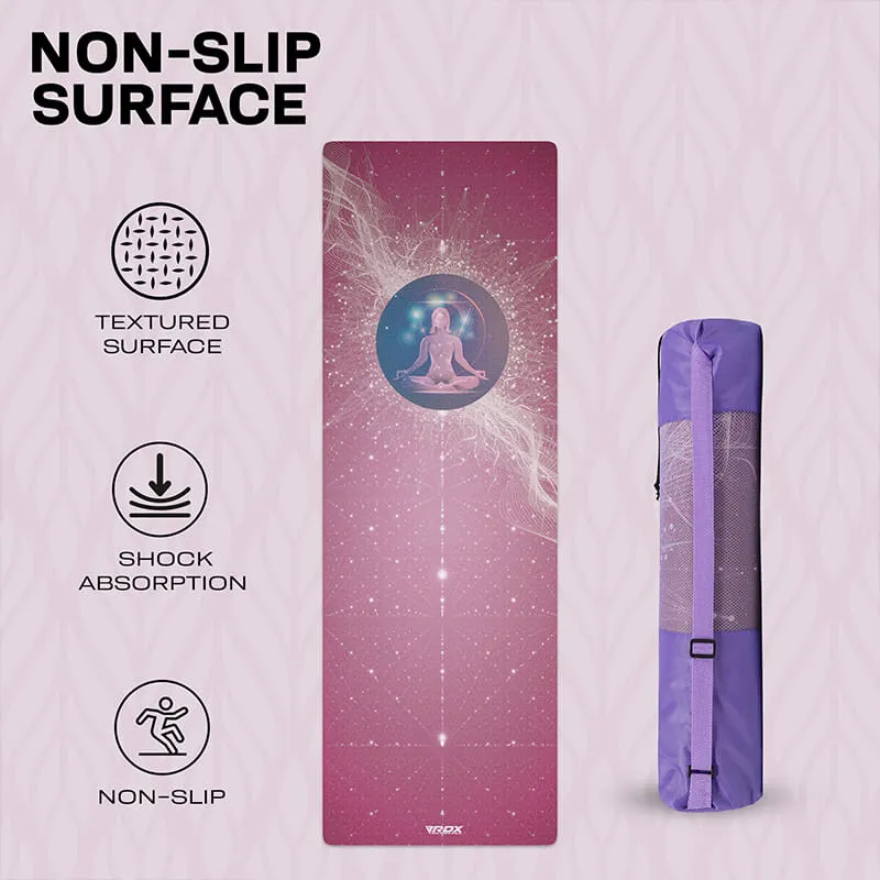RDX D4 Tappetino Yoga 6mm Gomma Antiscivolo Rosa