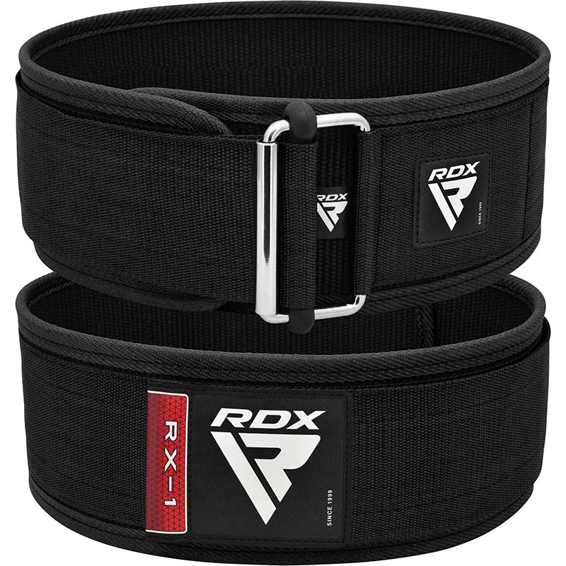 RDX RX1 cintura palestra nylon sollevamento nera