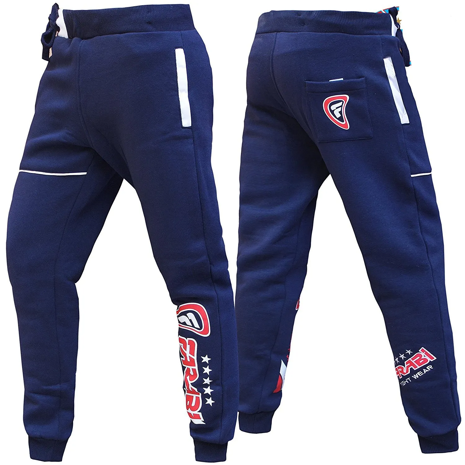 Farabi Tech Fleece Pantaloni Tuta Blu Navy Caldi