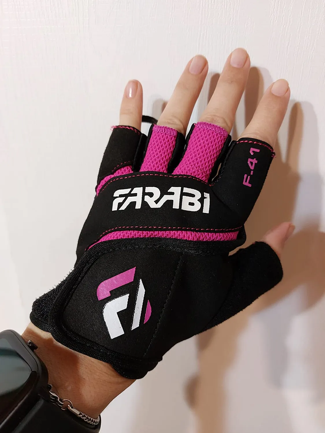 Farabi F-41 guanti fitness pesi pelle M