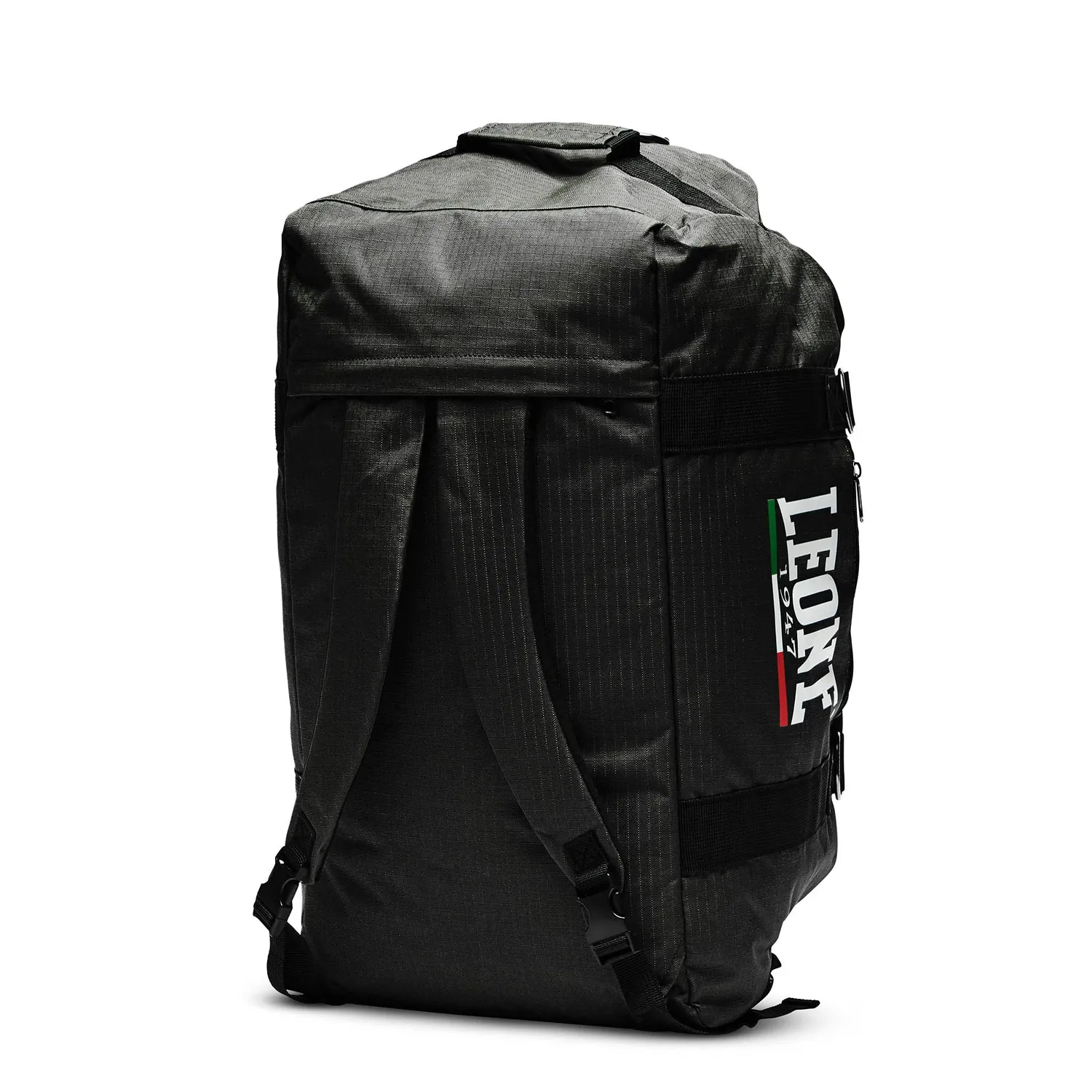 Leone1947 borsone sportivo nero 70 litri antistrappo zaino