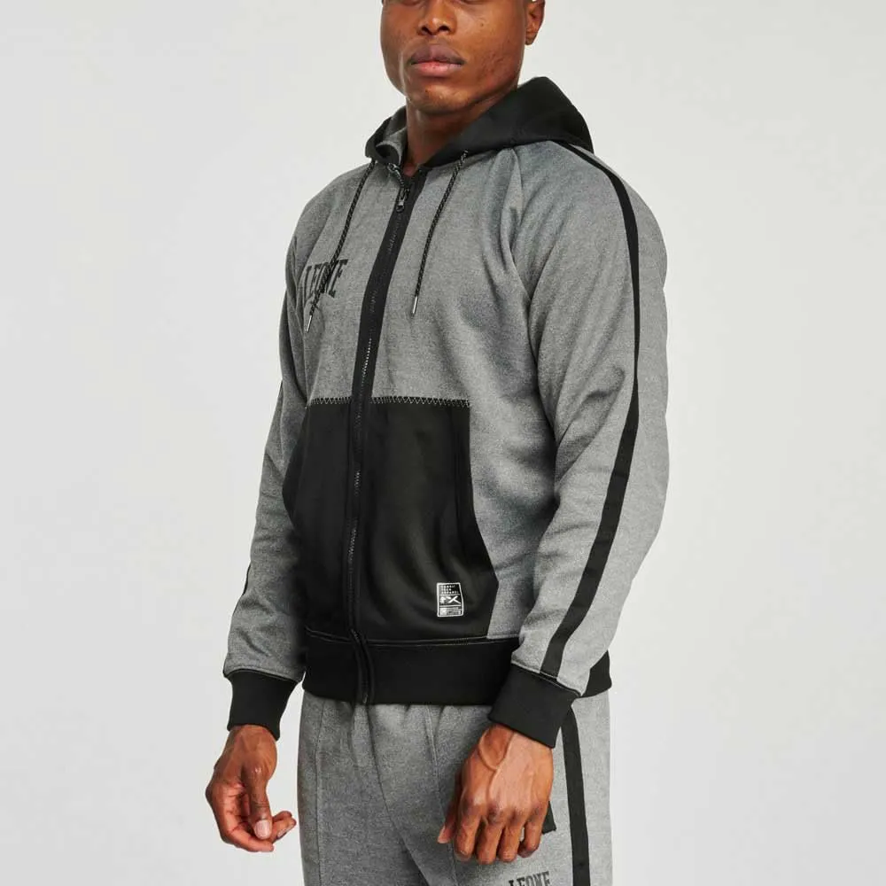 Leone1947 Melange felpa uomo taglia M con cappuccio zip