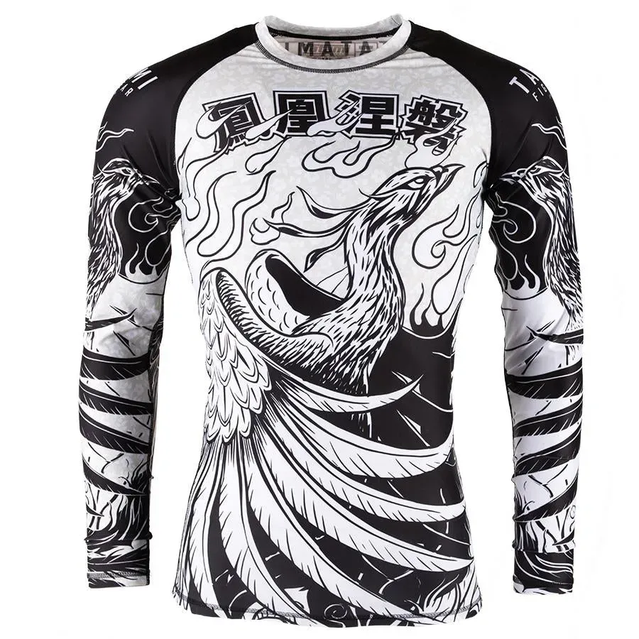 Tatami Phoenix Rising rash guard manica lunga nera M