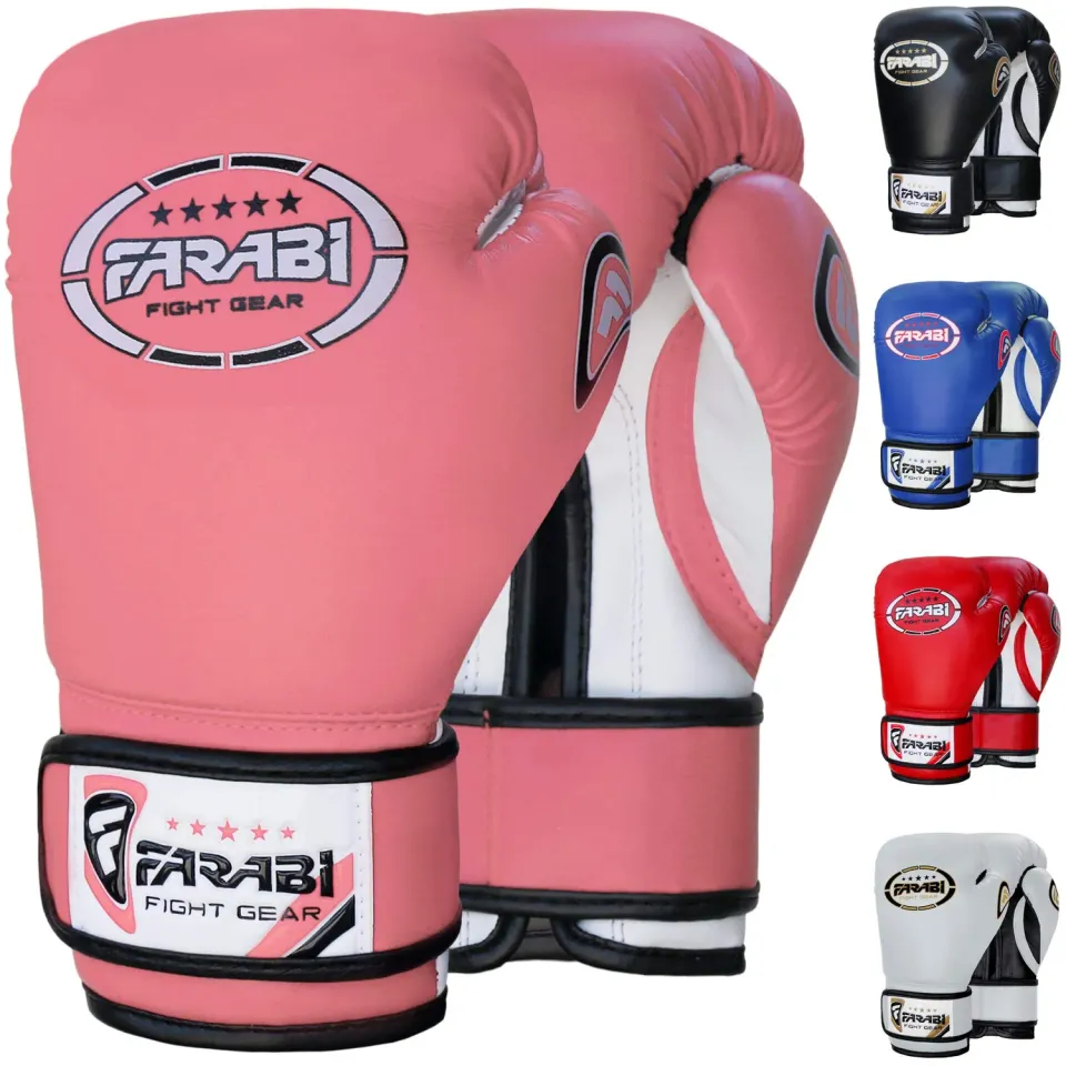 Farabi guanti boxe bambino 4 oz rosa sintetici