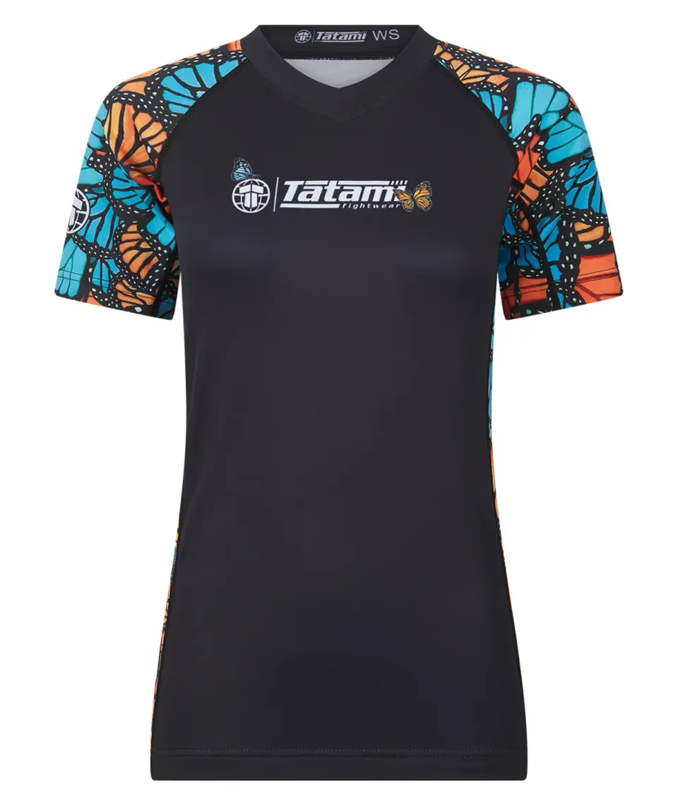 Tatami Butterfly Rash Guard Donna manica corta riciclata