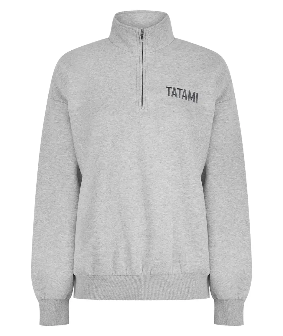 Tatami Fightwear Ladies Quarter Zip Jumper Felpa Donna Grigia
