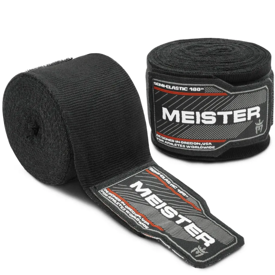 Meister Fasce Boxe Semi Elastiche 457 cm Nere