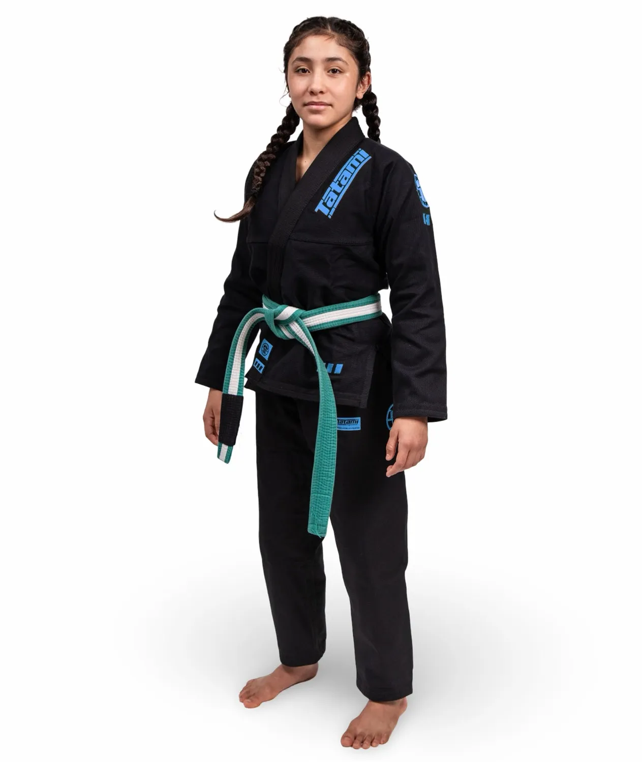 Tatami Fightwear Kids Pro Series kimono BJJ nero azzurro M1