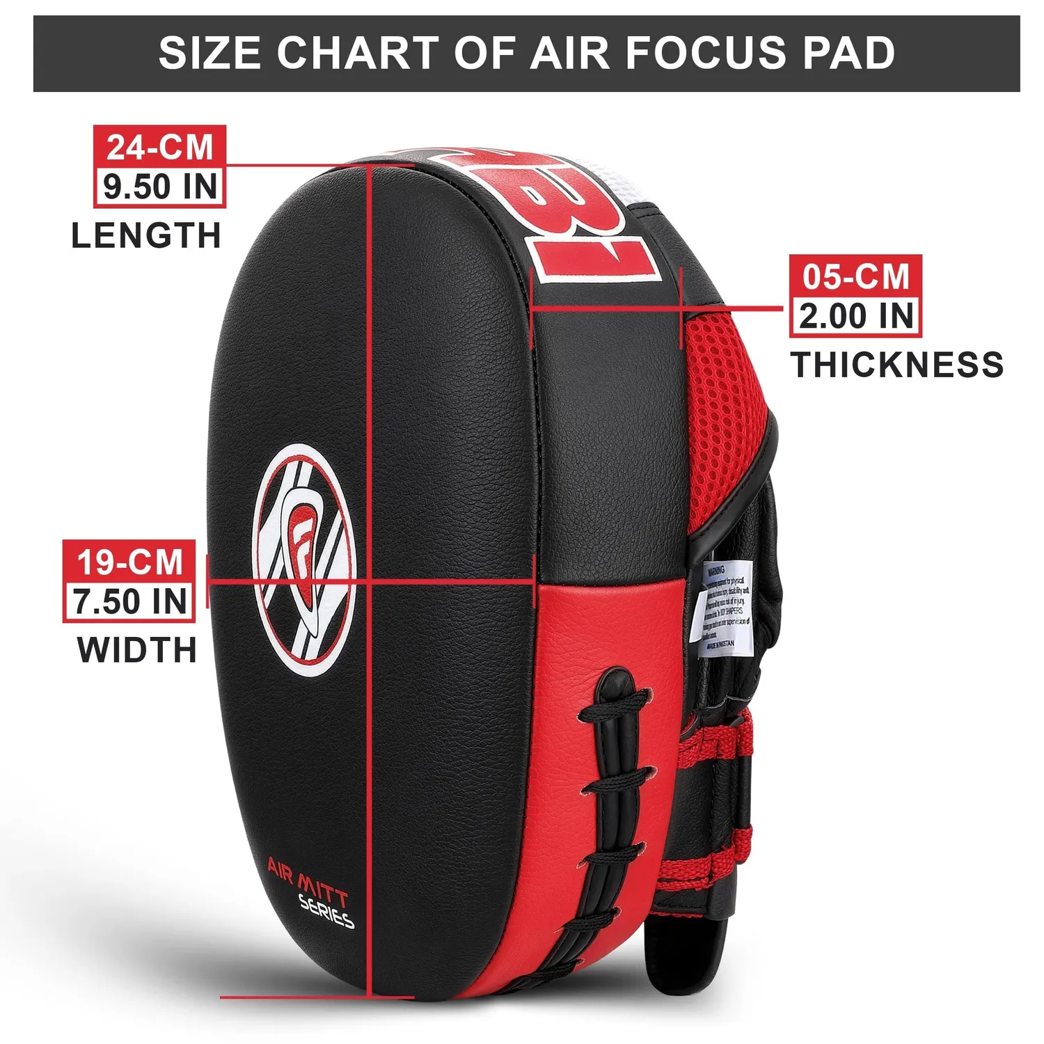 Farabi Air colpitori boxe pelle vera coppia velcro