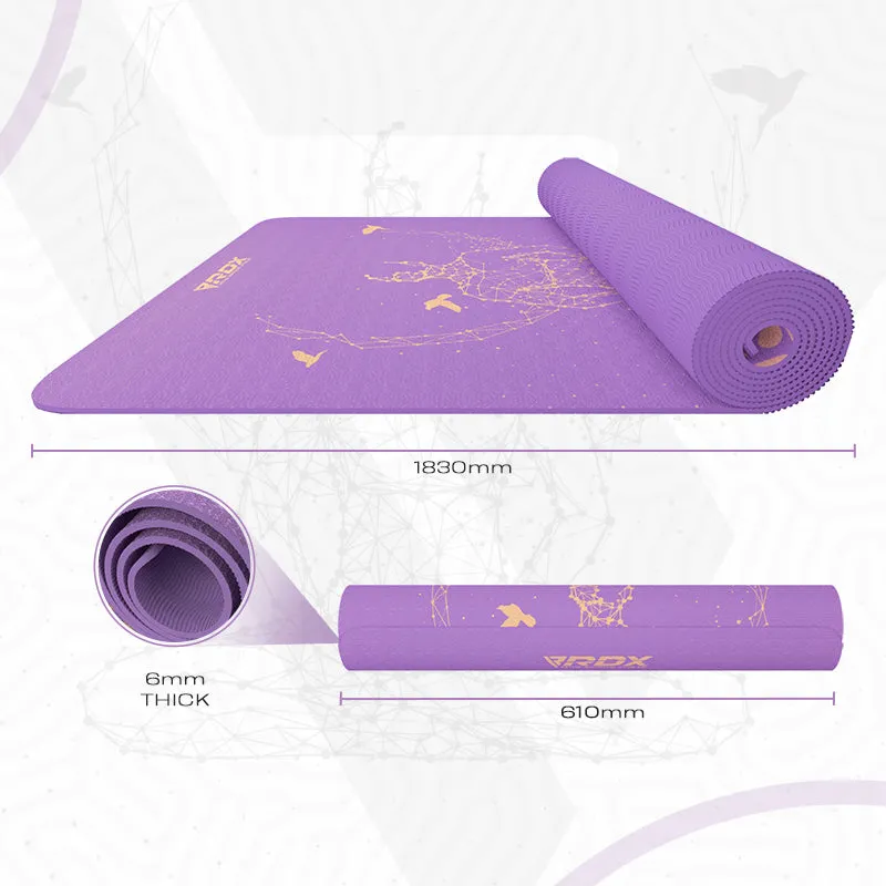RDX D2 Tappetino Yoga TPE 6mm Viola