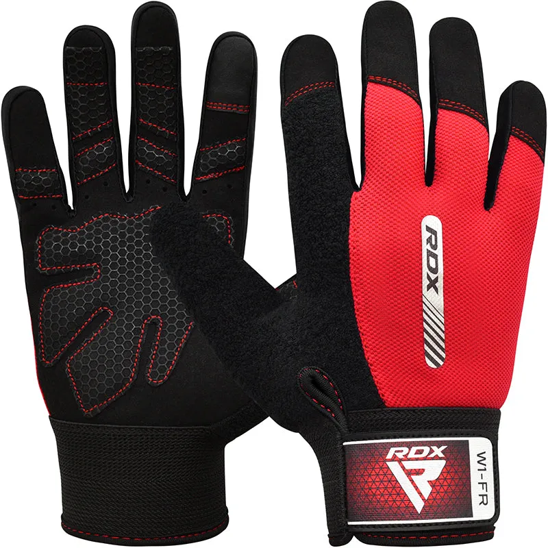 RDX W1 Guanti Palestra Dita Intere silicone grip
