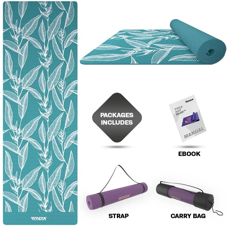 RDX D4 Tappetino Yoga TPE Blu 6mm Antiscivolo