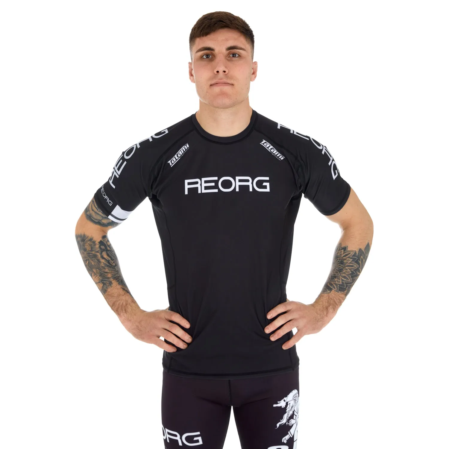 Tatami REORG Basic Dad Bod Rash Guard Nero Comodo Cotone-like