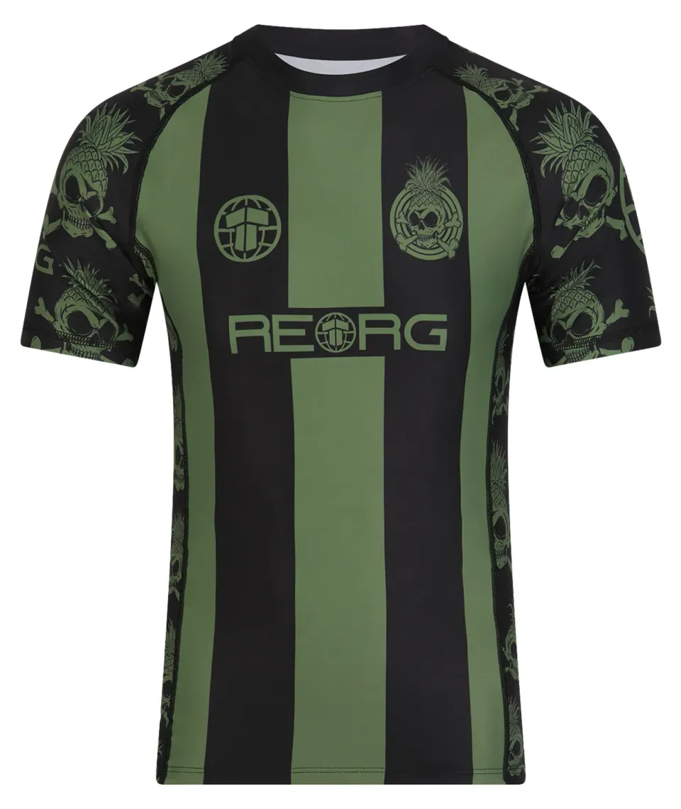 Tatami Reorg Rash Guard Khaki Manica Corta Uomo