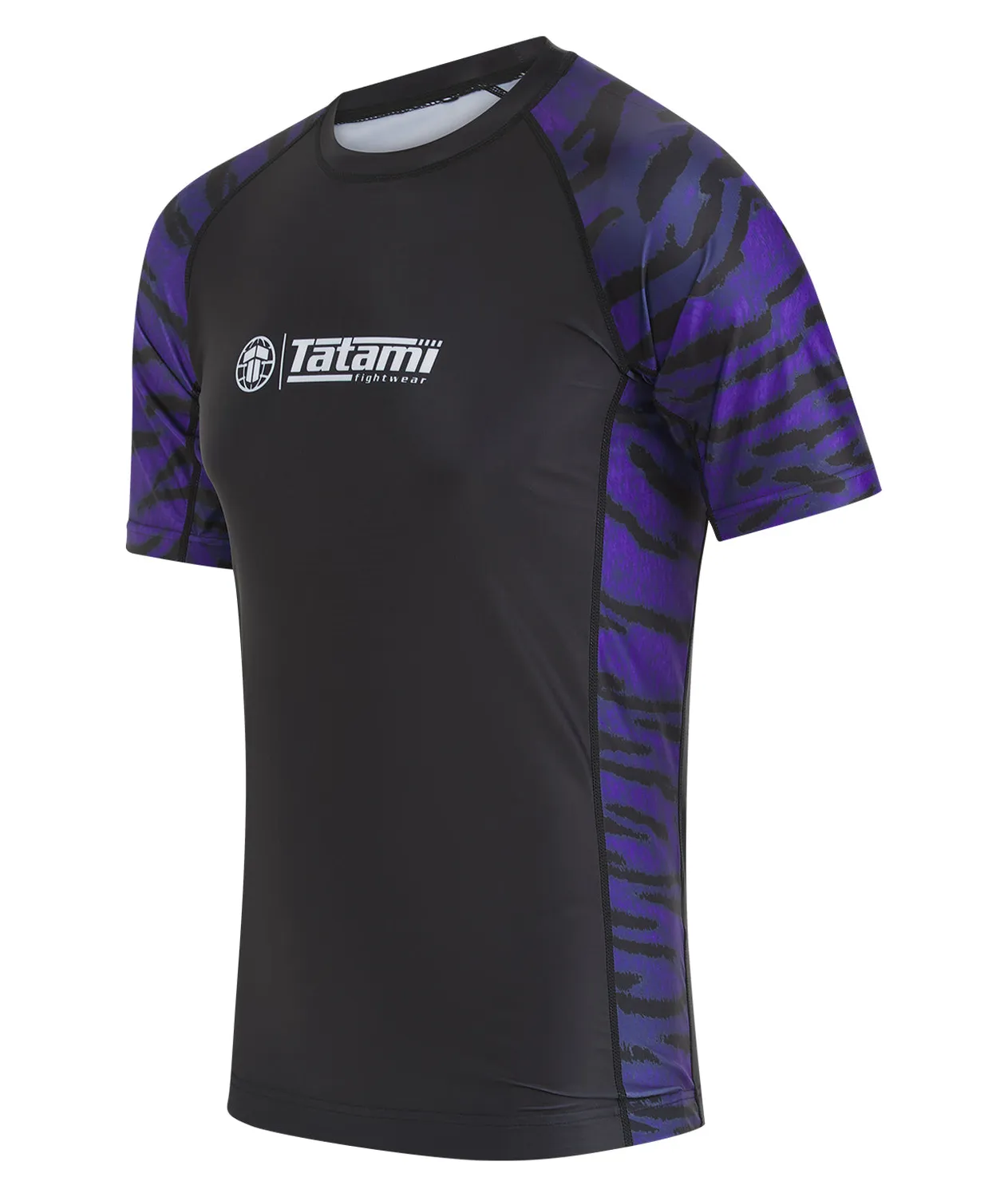 Tatami Recharged Purple Tiger rash guard maniche corte viola