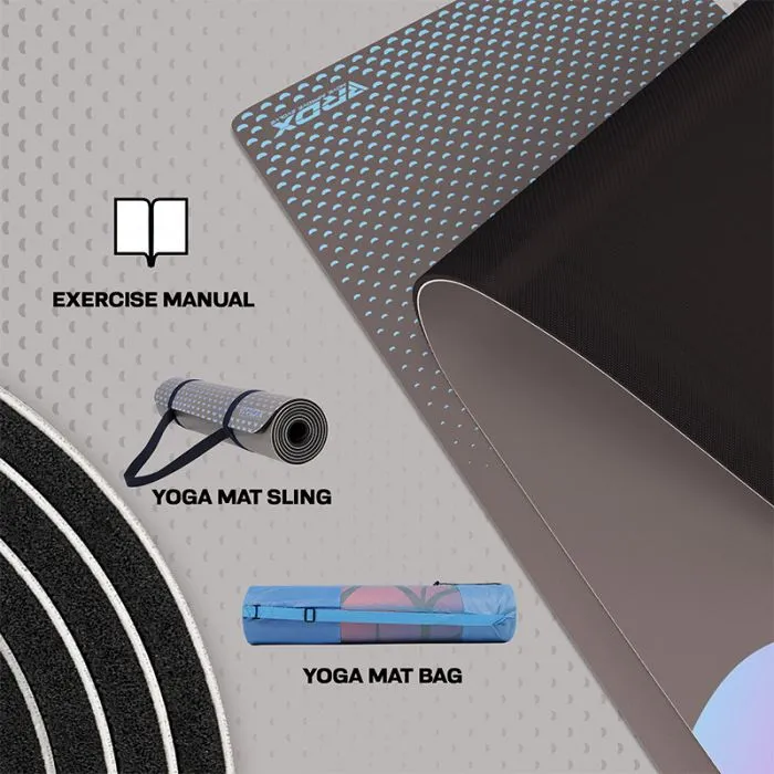 RDX D1 Tappetino Yoga 6mm Grigio Antiscivolo
