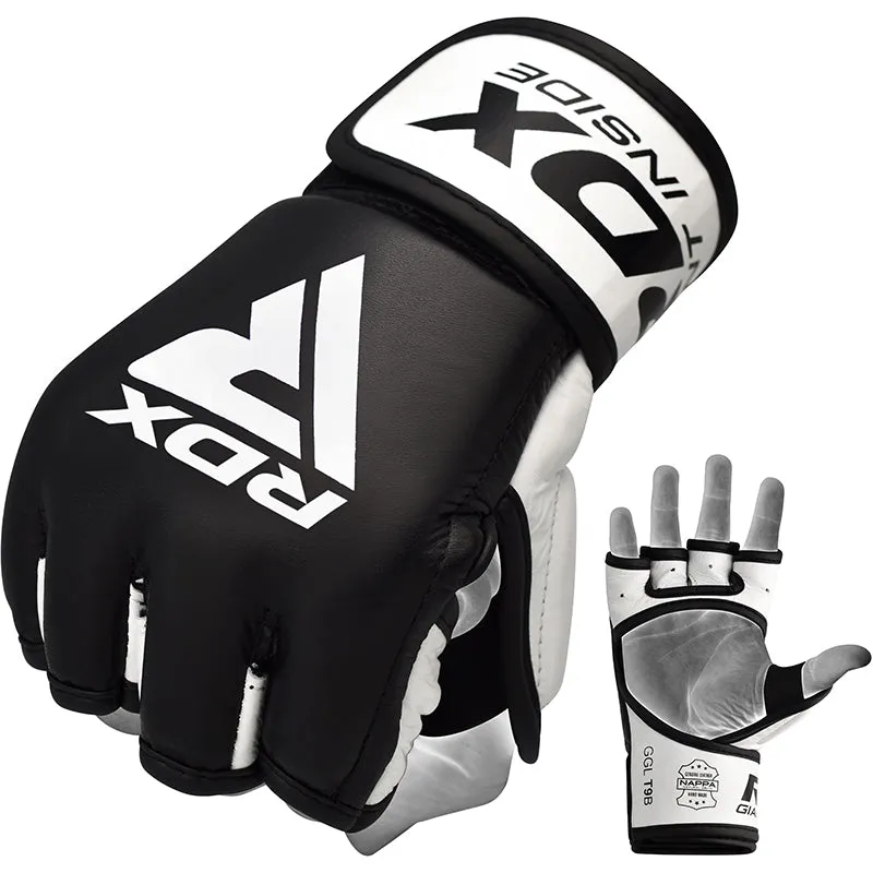 RDX T9 Guanti MMA Pelle Neri