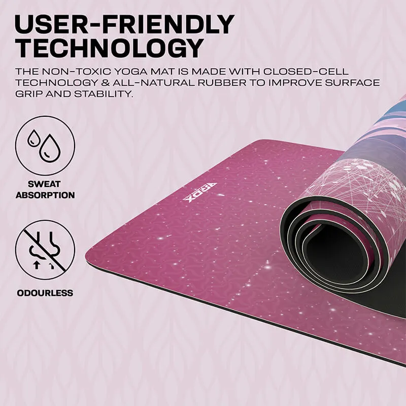 RDX D4 Tappetino Yoga 6mm Gomma Antiscivolo Rosa