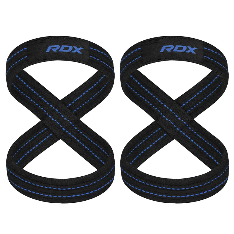 RDX Figure 8 fasce sollevamento pesi cotone taglia M rosse