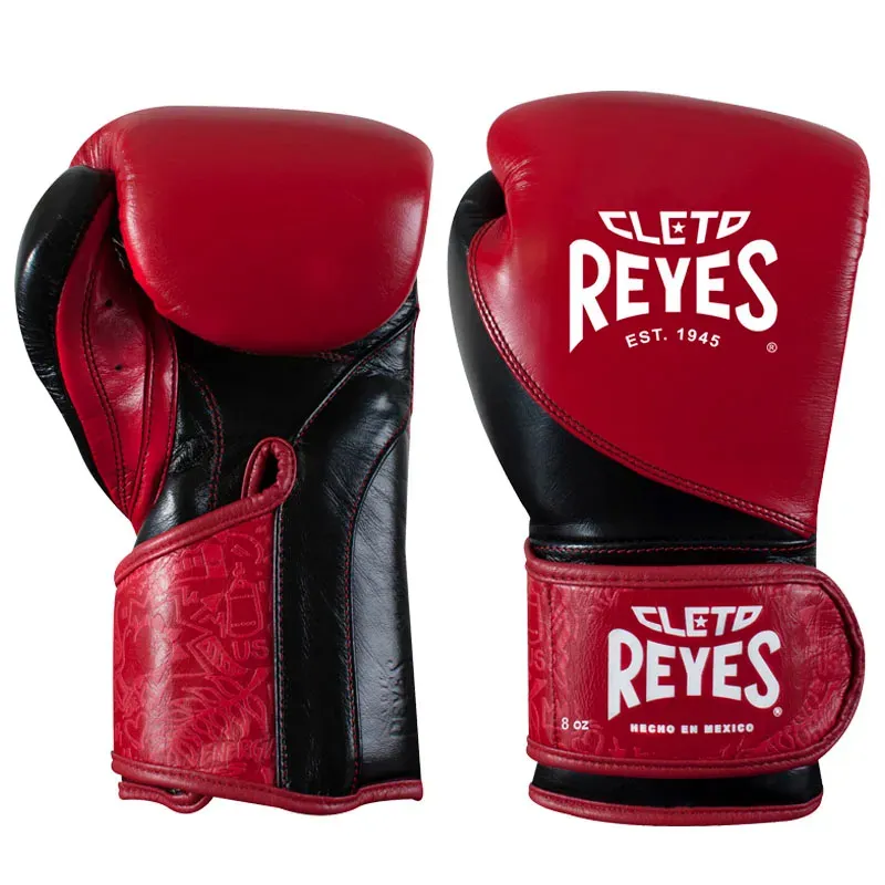 Cleto Reyes Alta Precisione guanti boxe 10 oz rosso nero pelle