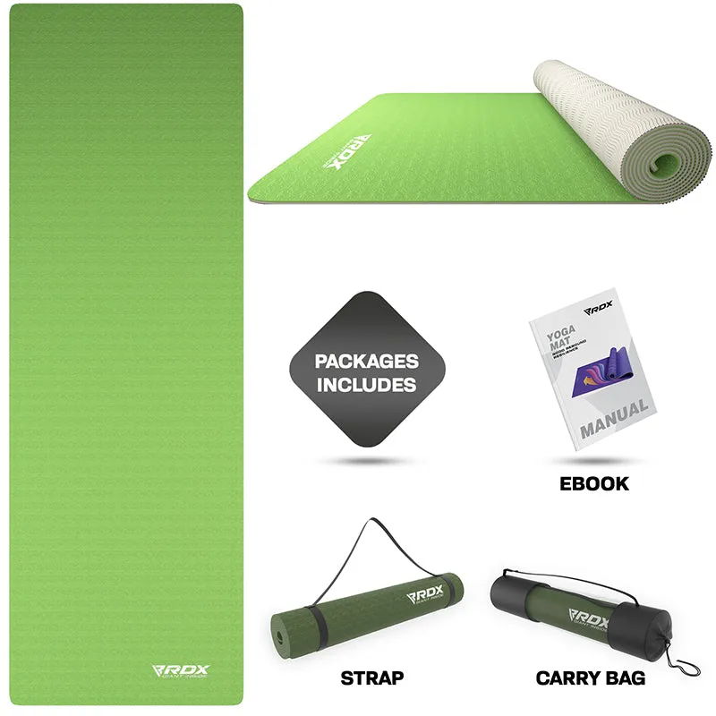 RDX GN Tappetino Yoga 6mm Verde 183cm