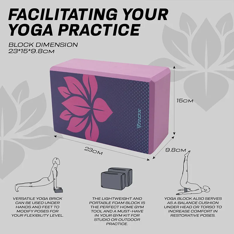 RDX D13 Blocco Yoga EVA Rosa Singolo Antiscivolo