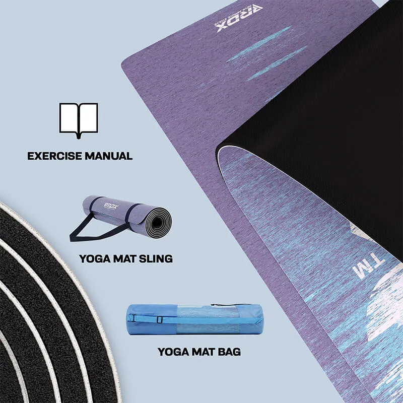 RDX D10 Tappetino Yoga Gomma 6mm Blu Antiscivolo