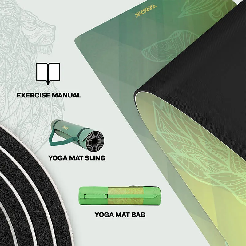 RDX D7 tappetino yoga verde gomma 6mm 183x61