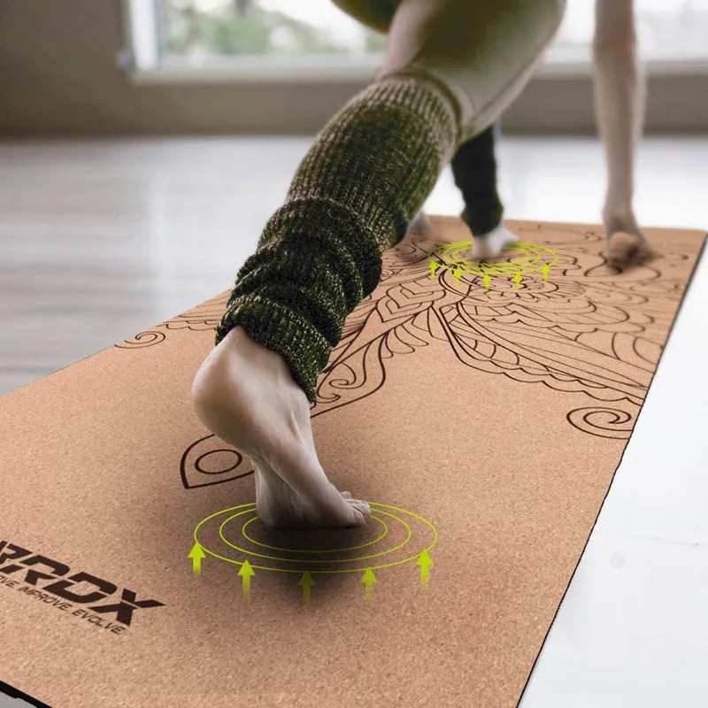 RDX D5 Tappetino Yoga Sughero 6mm Marrone