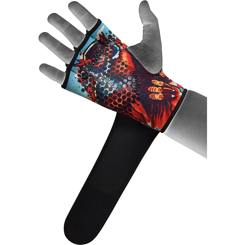 RDX T4 Guanti Palestra Sollevamento Pesi Aperti Neoprene